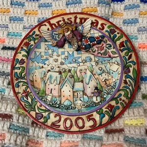 Jim Shore Holiday 2005, hanging 3D plate